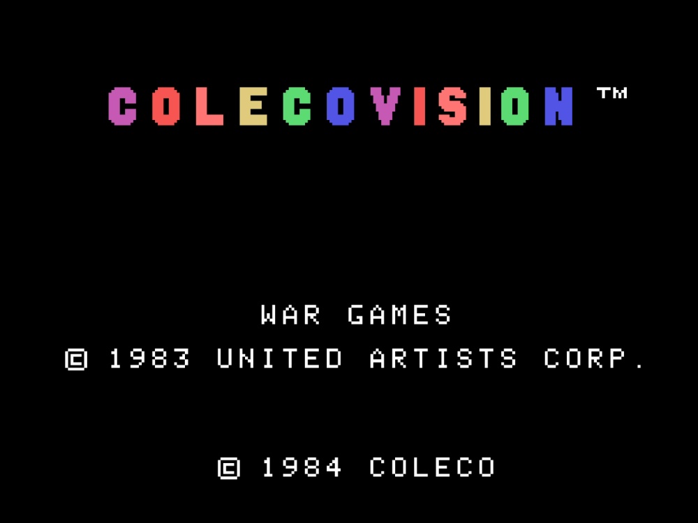 Title Screen of WarGames for Colecovision